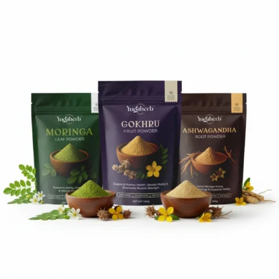 Male Power Pack Combo | Ashwagandha, Gokhru & Moringa | Yugaherb