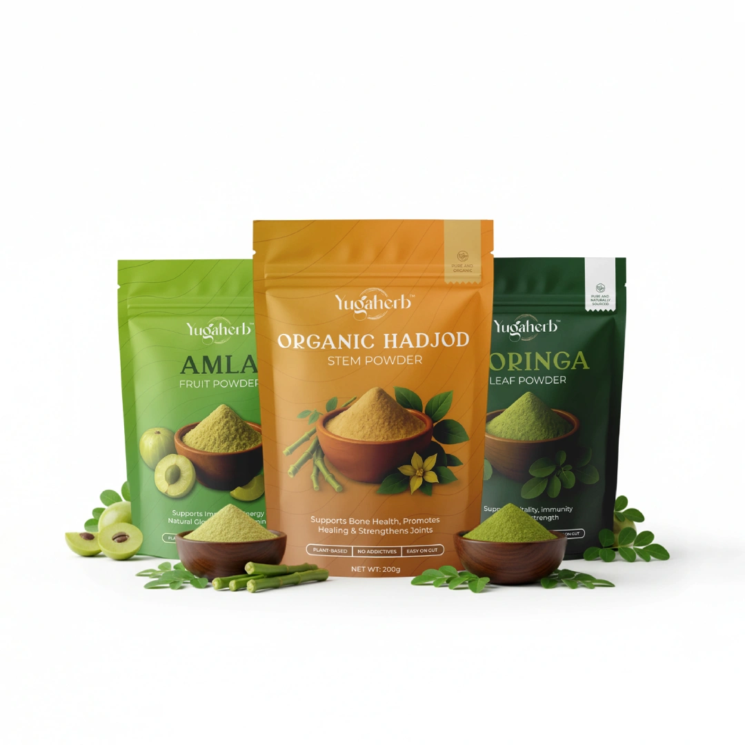 Bone Strength Builder 4 Bone Strength Builder Combo | Hadjod, Moringa & Amla | Yugaherb
