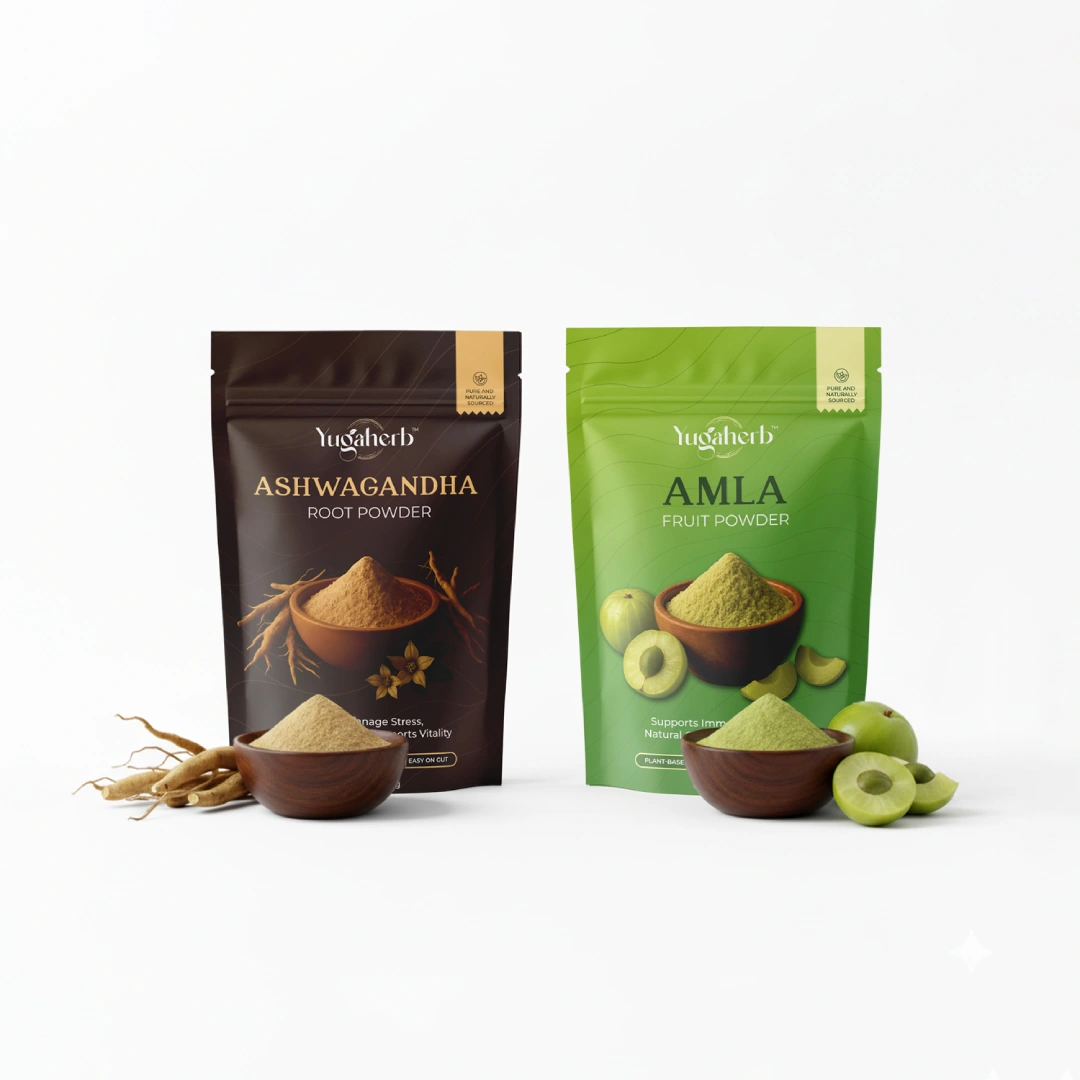 Anti-Aging Powerhouse 4 Anti-Aging Powerhouse Combo | Amla & Ashwagandha | Yugaherb