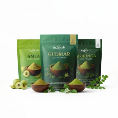 Blood Sugar Control Combo | Gudmar, Amla & Moringa | Yugaherb